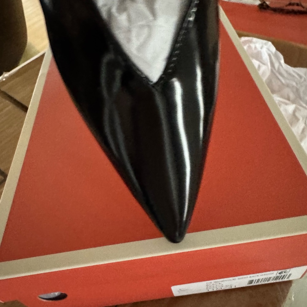 Katy Perry Collections Glossy Black Slingback Heels - Picture 2 of 3